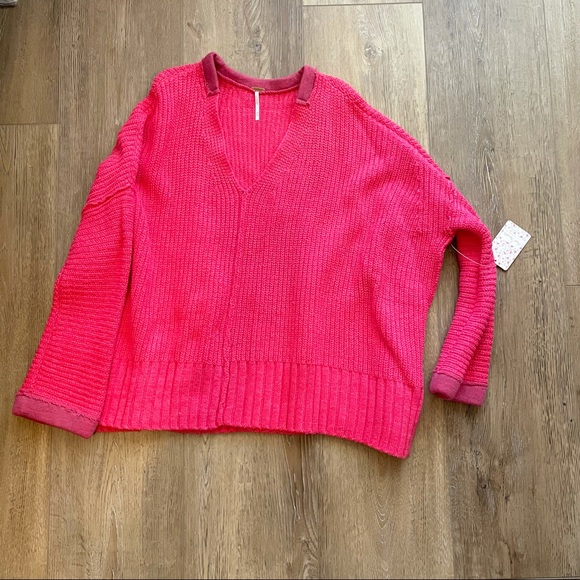 Free People Take Over Me Knit- Pink - Picture 2 of 5